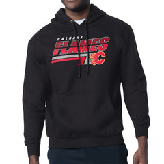 Calgary Flames Starter Logo Push Fleece Hoodie Black