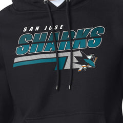 San Jose Sharks Starter Logo Push Fleece Hoodie Black