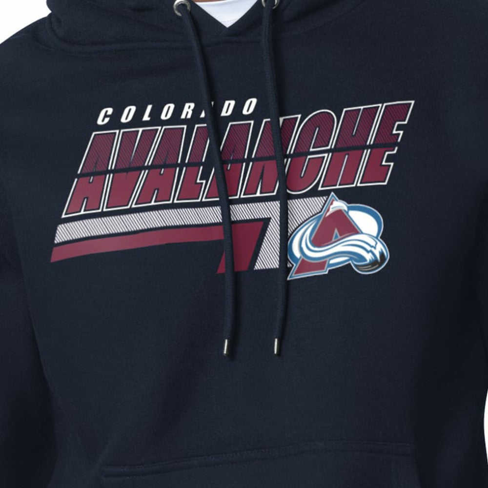 Colorado Avalanche Starter Logo Push Fleece Hoodie Navy