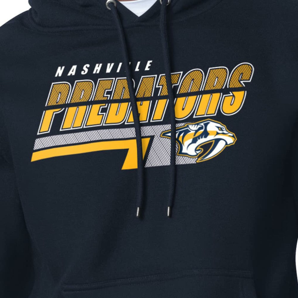 Nashville Predators Starter Logo Push Fleece Hoodie Navy