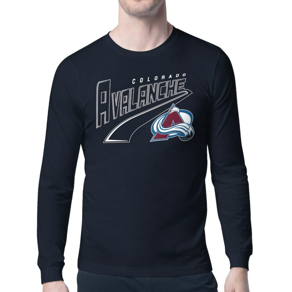 Colorado Avalanche Starter Modern Tailsweep Long Sleeve T-Shirt Navy
