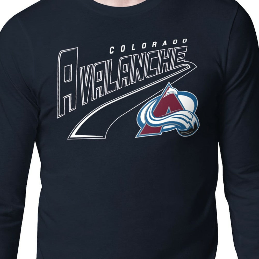 Colorado Avalanche Starter Modern Tailsweep Long Sleeve T-Shirt Navy