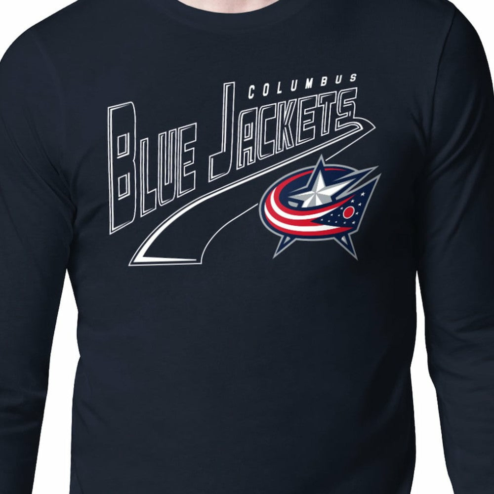 Columbus Blue Jackets Starter Modern Tailsweep Long Sleeve T-Shirt Navy