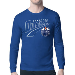 Edmonton Oilers Starter Modern Tailsweep Long Sleeve T-Shirt Royal