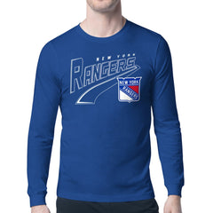 New York Rangers Starter Modern Tailsweep Long Sleeve T-Shirt Blue