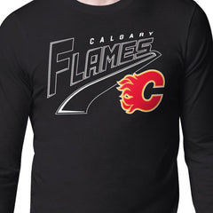Calgary Flames Starter Modern Tailsweep Long Sleeve T-Shirt Black