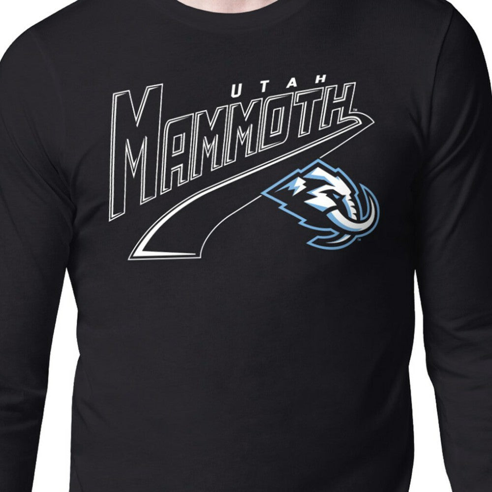 Utah Mammoth Starter Modern Tailsweep Long Sleeve T-Shirt Black
