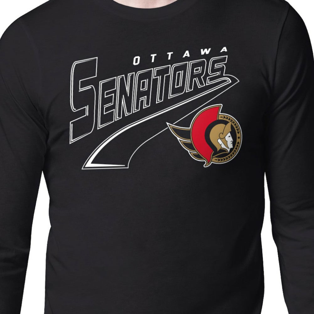 Ottawa Senators Starter Modern Tailsweep Long Sleeve T-Shirt Black