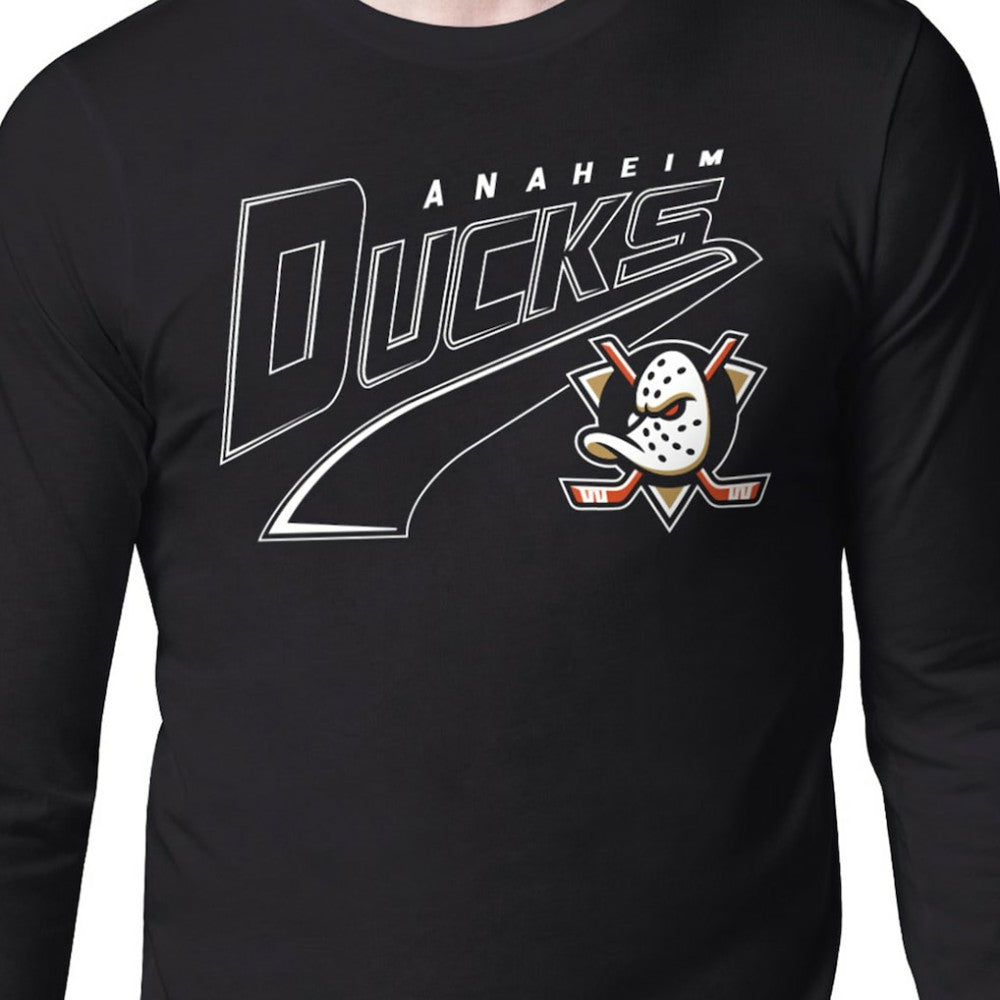 Anaheim Ducks Starter Modern Tailsweep Long Sleeve T-Shirt Black