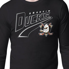 Anaheim Ducks Starter Modern Tailsweep Long Sleeve T-Shirt Black
