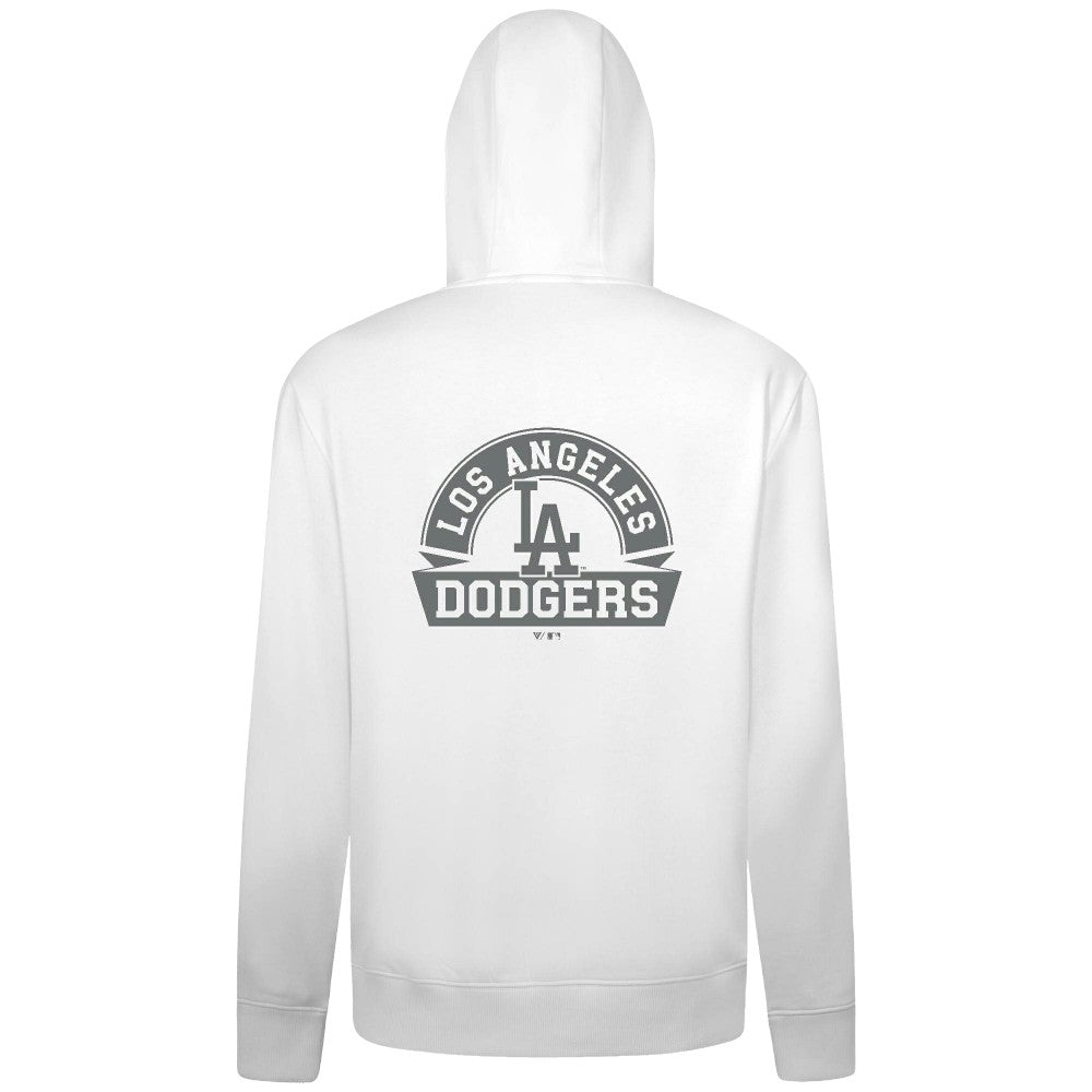 Los Angeles Dodgers Levelwear Podium Chenille Logo Full-Zip Hoodie White
