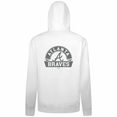 Atlanta Braves Levelwear Podium Chenille Logo Full-Zip Hoodie White