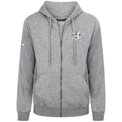 Houston Astros Levelwear Podium Chenille Logo Full-Zip Hoodie Heather Gray