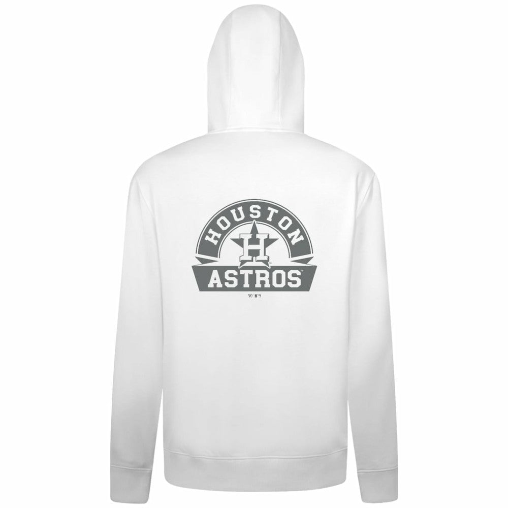 Houston Astros Levelwear Podium Chenille Logo Full-Zip Hoodie White