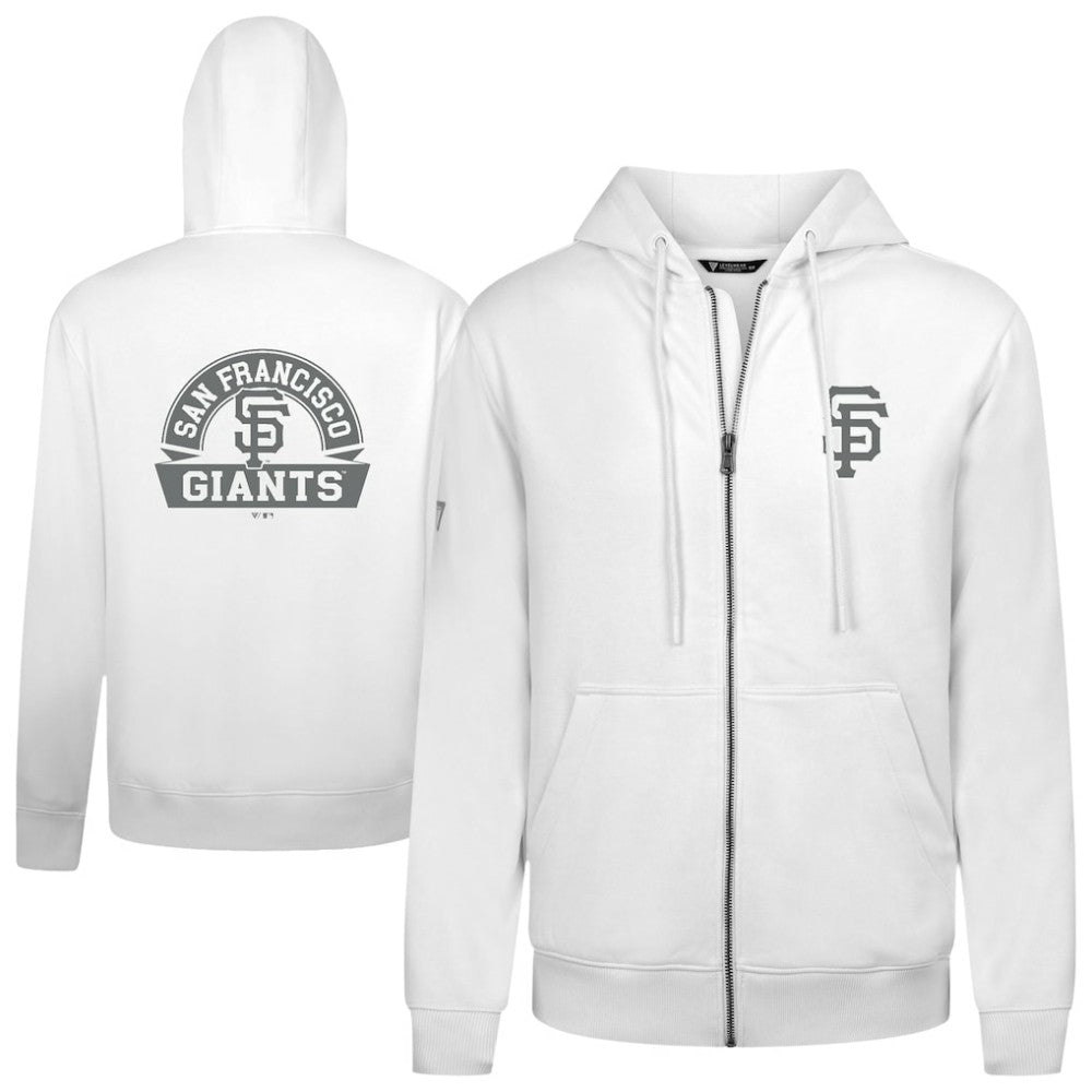 San Francisco Giants Levelwear Podium Banner Arch Full-Zip Hoodie White