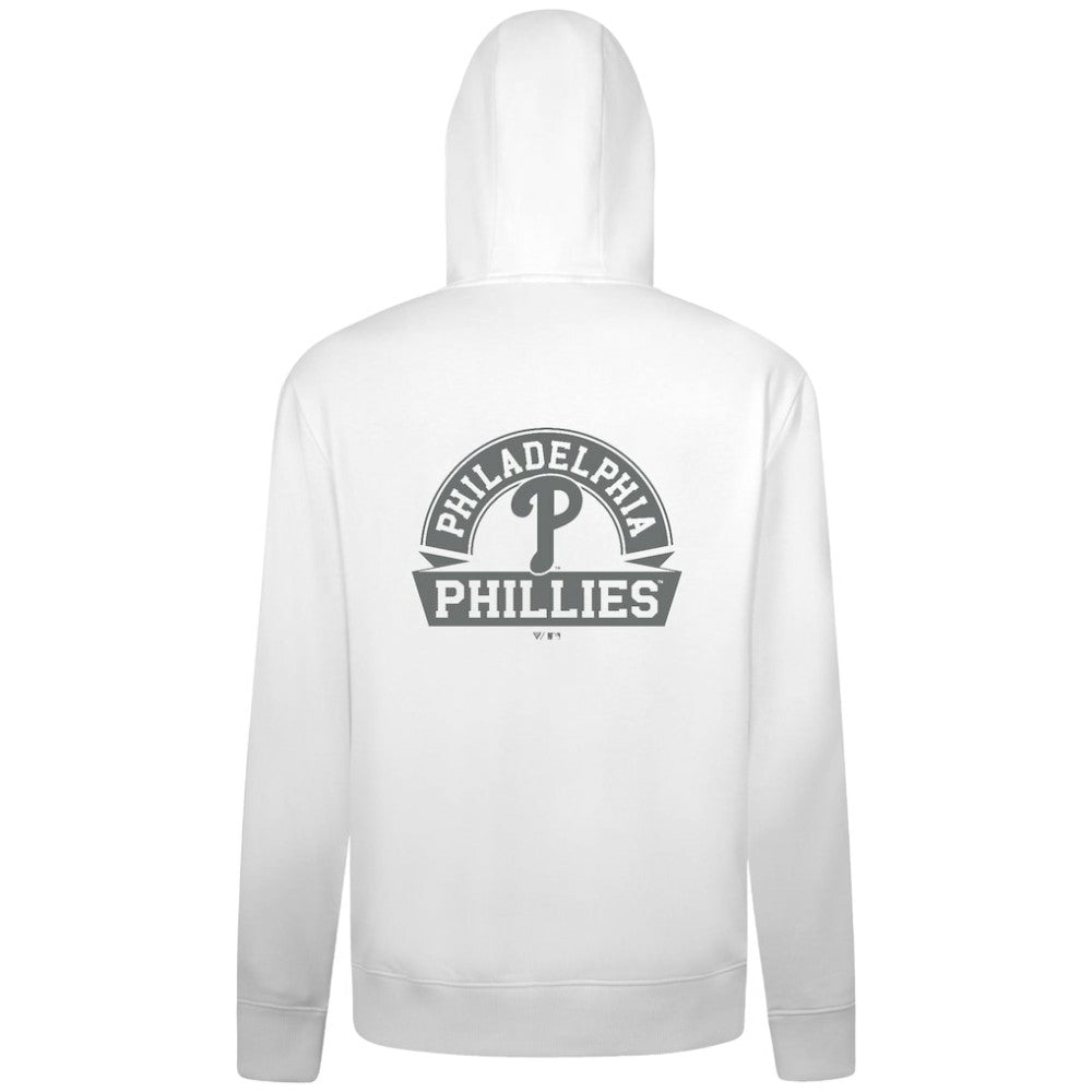 Philadelphia Phillies Levelwear Podium Banner Arch Full-Zip Hoodie White