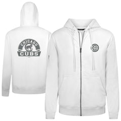 Chicago Cubs Levelwear Podium Banner Arch Full-Zip Hoodie White