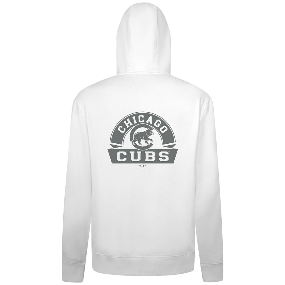 Chicago Cubs Levelwear Podium Banner Arch Full-Zip Hoodie White