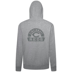 Cincinnati Reds Levelwear Podium Banner Arch Full-Zip Hoodie Heather Gray