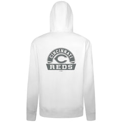Cincinnati Reds Levelwear Podium Banner Arch Full-Zip Hoodie White