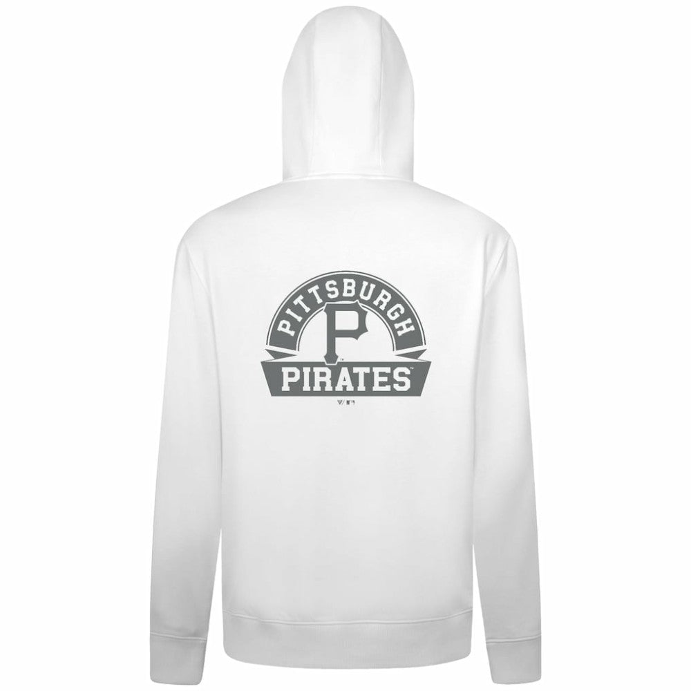 Pittsburgh Pirates Levelwear Podium Banner Arch Full-Zip Hoodie White