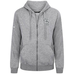 St. Louis Cardinals Levelwear Podium Banner Arch Full-Zip Hoodie Heather Gray