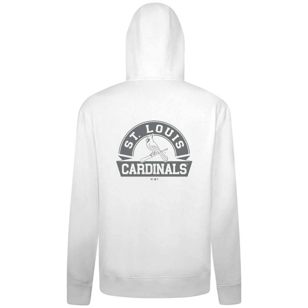St. Louis Cardinals Levelwear Podium Banner Arch Full-Zip Hoodie White