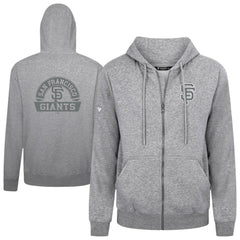 San Francisco Giants Levelwear Podium Banner Arch Full-Zip Hoodie Heather Gray