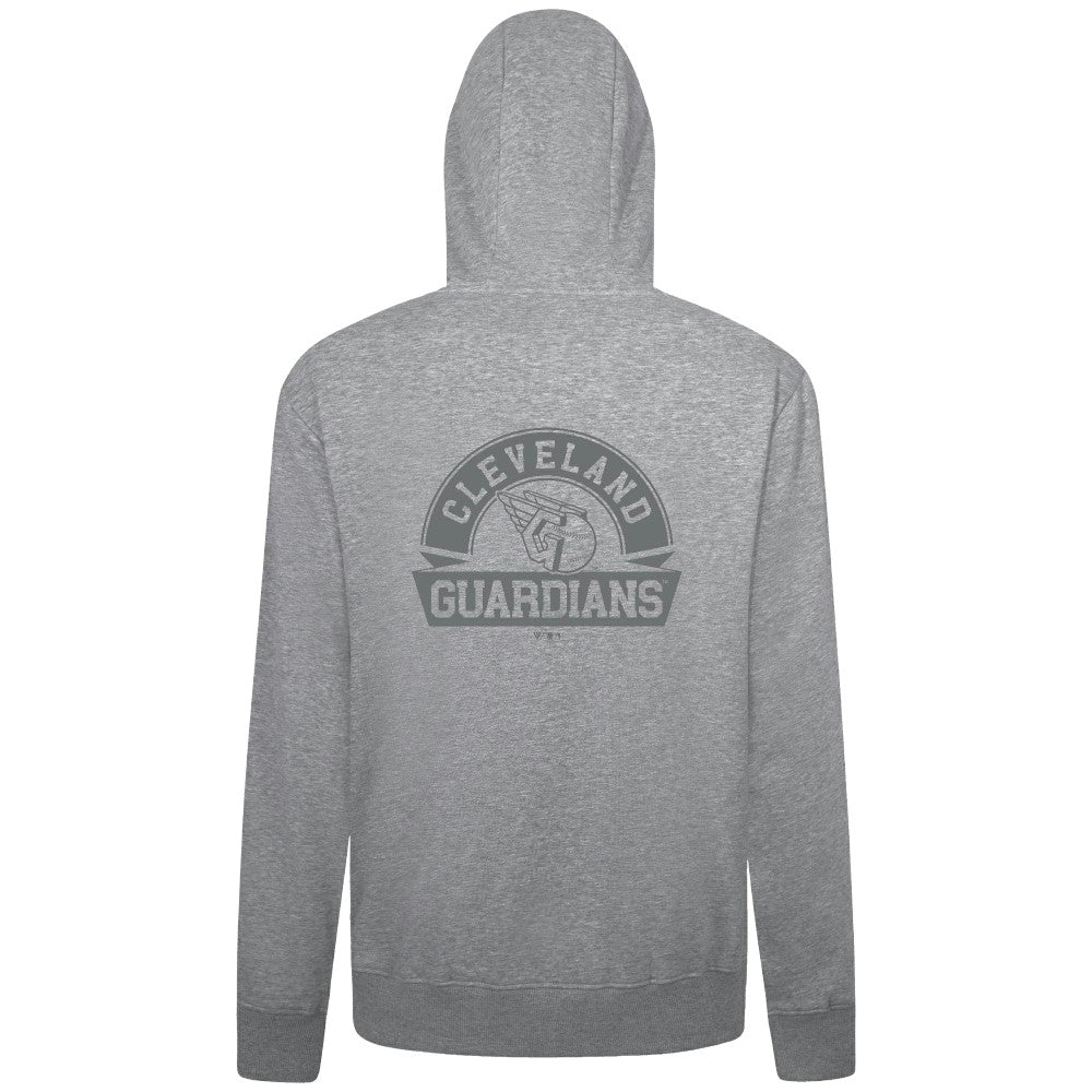 Cleveland Guardians Levelwear Podium Banner Arch Full-Zip Hoodie Heather Gray
