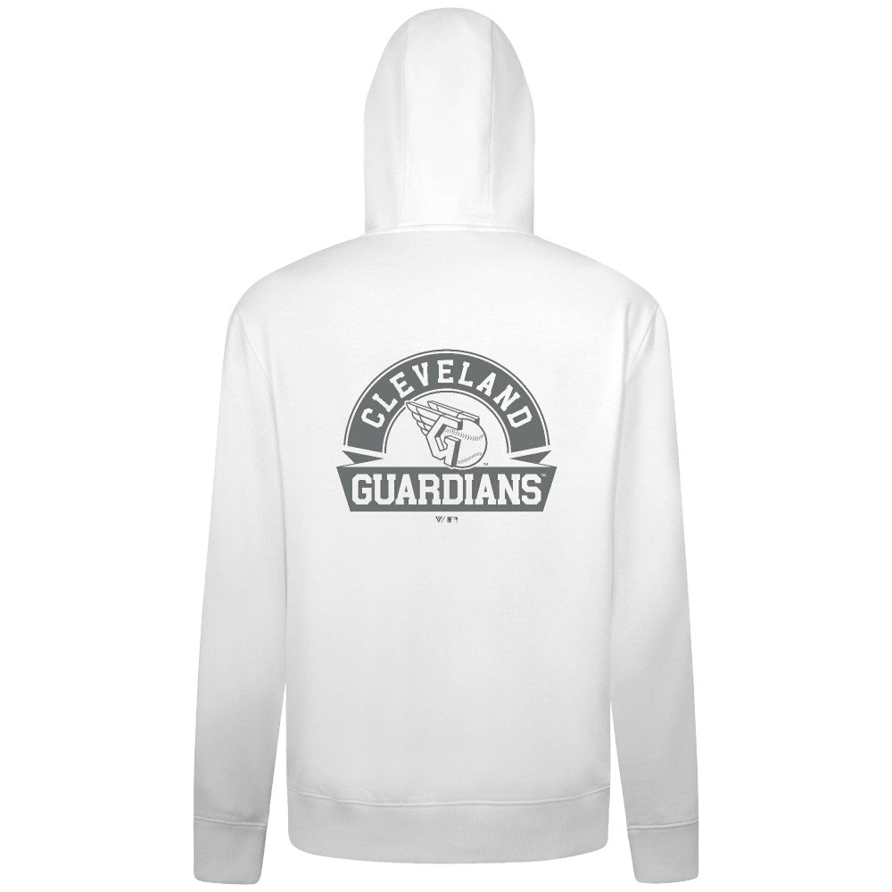 Cleveland Guardians Levelwear Podium Banner Arch Full-Zip Hoodie White
