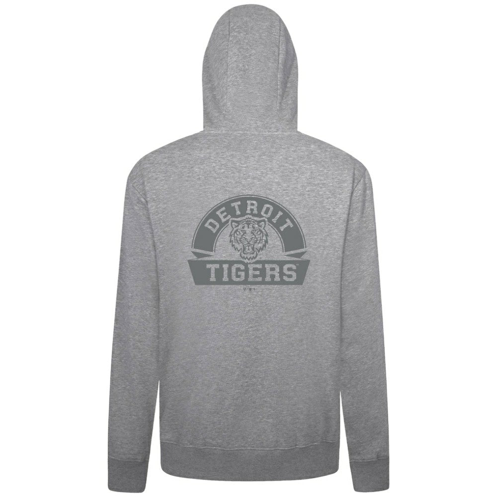 Detroit Tigers Levelwear Podium Banner Arch Full-Zip Hoodie Heather Gray