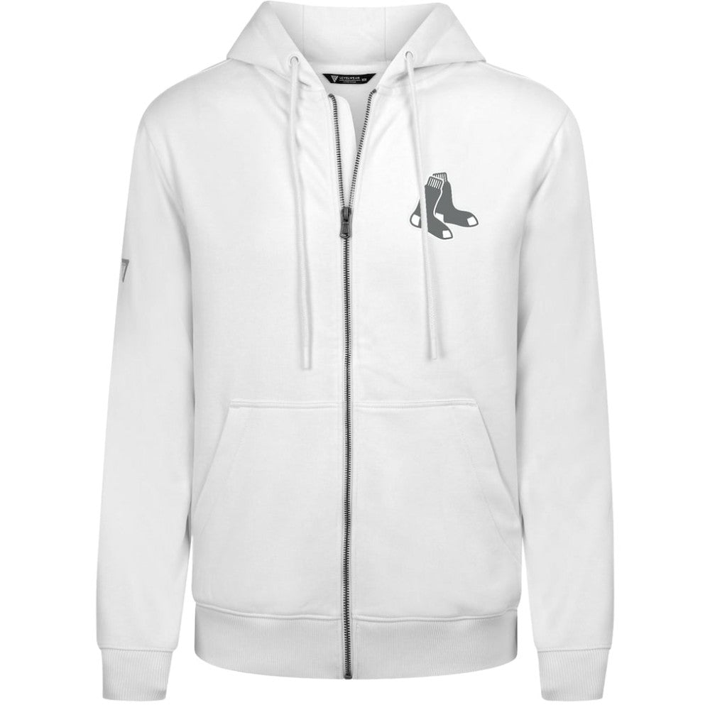 Boston Red Sox Levelwear Podium Banner Arch Full-Zip Hoodie White