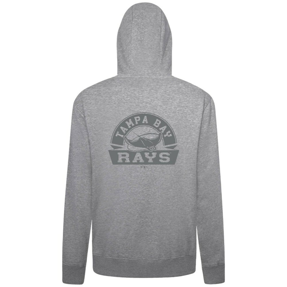 Tampa Bay Rays Levelwear Podium Banner Arch Full-Zip Hoodie Heather Gray