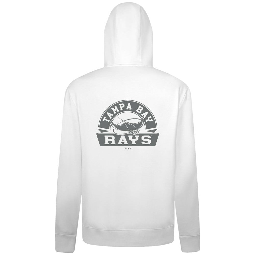 Tampa Bay Rays Levelwear Podium Banner Arch Full-Zip Hoodie White