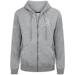 Los Angeles Angels Levelwear Podium Banner Arch Full-Zip Hoodie Heather Gray