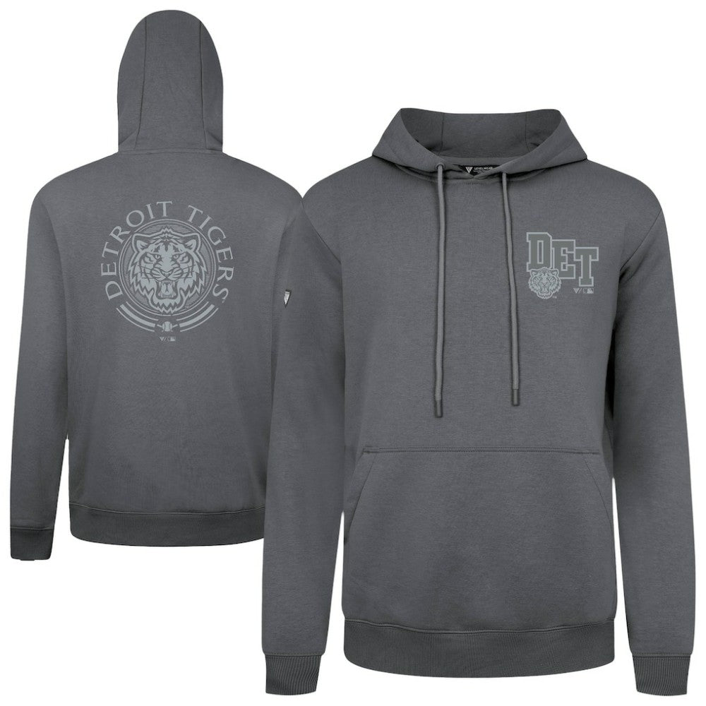 Detroit Tigers Levelwear Podium Valiant Hoodie Gray