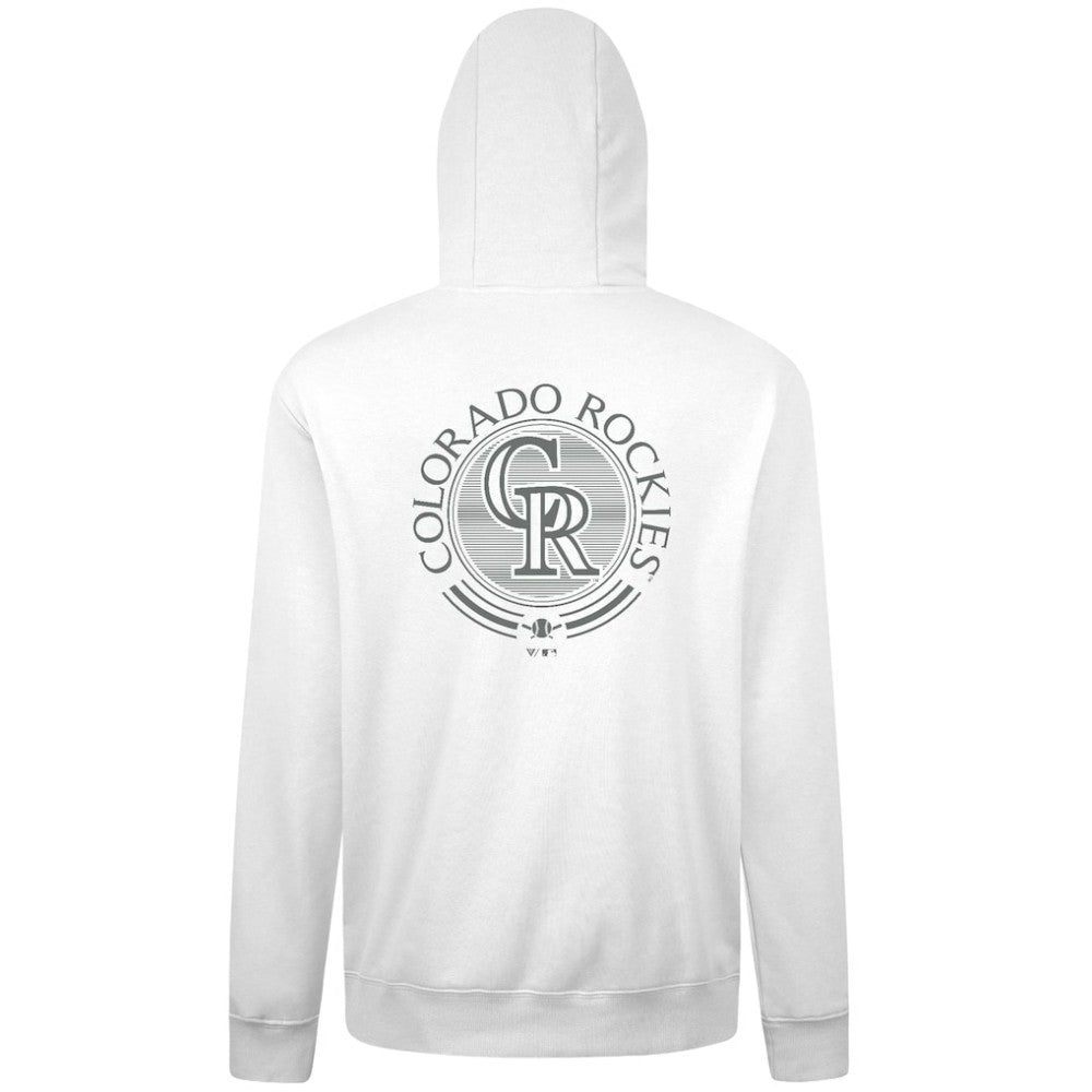 Colorado Rockies Levelwear Podium Valiant Hoodie White