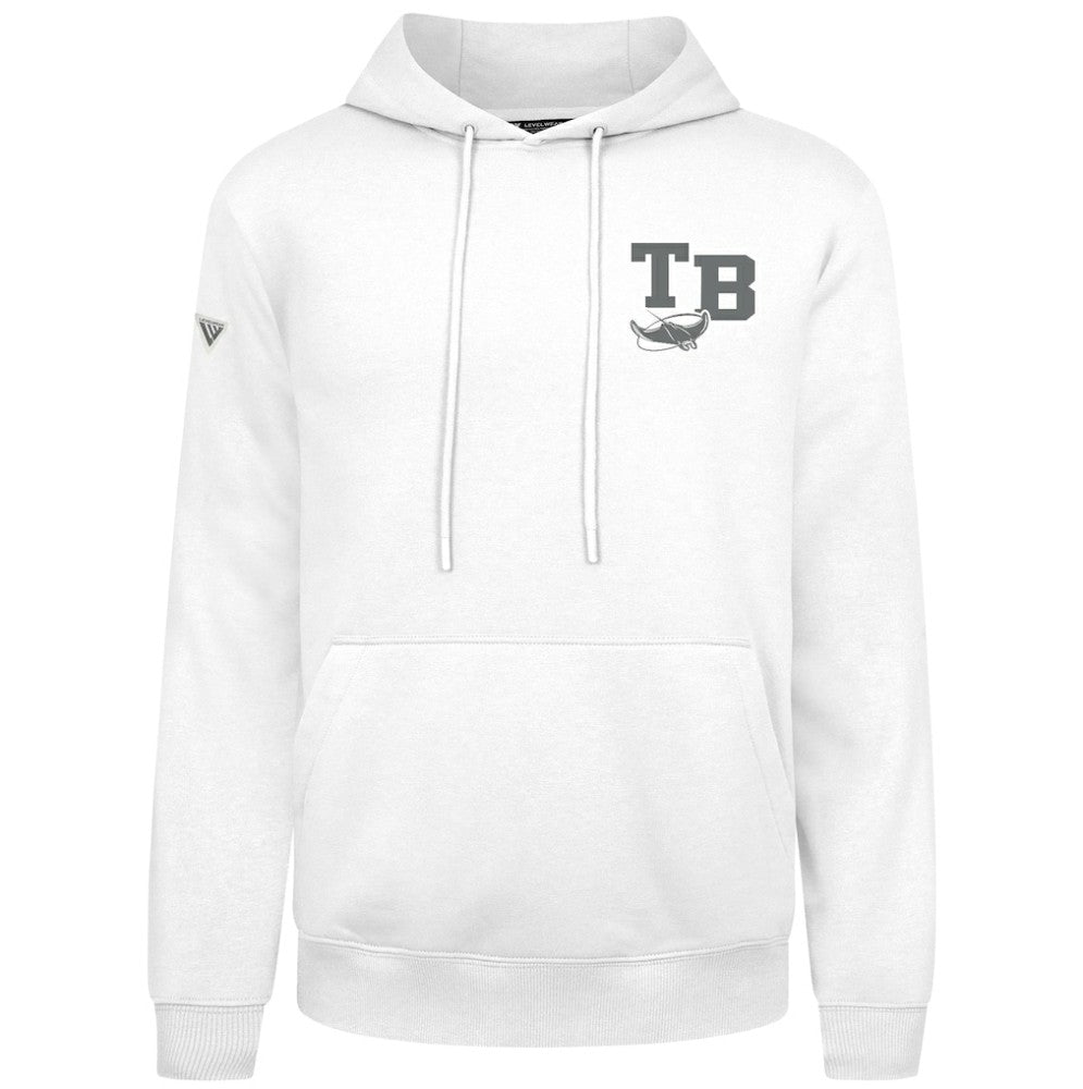 Tampa Bay Rays Levelwear Podium Grain Hoodie White