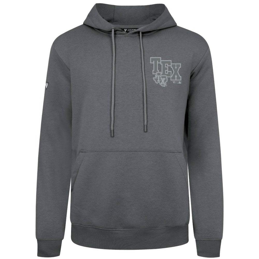 Texas Rangers Levelwear Podium Grain Hoodie Gray