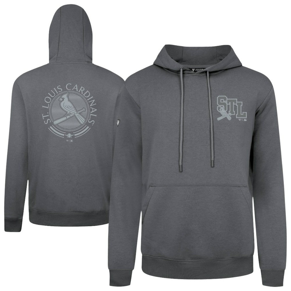 St. Louis Cardinals Levelwear Podium Grain Hoodie Gray