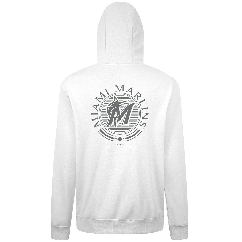 Miami Marlins Levelwear Podium Grain Hoodie White