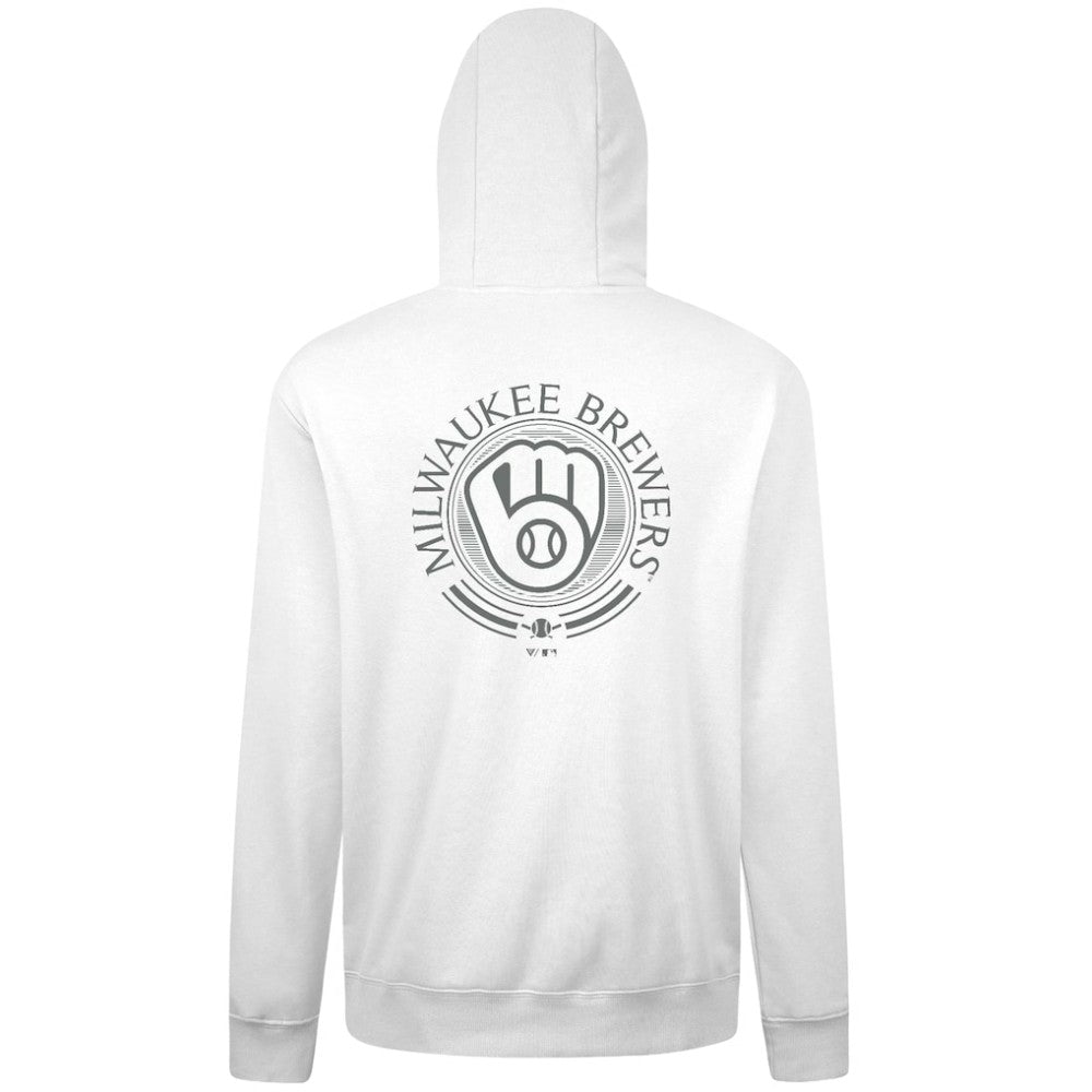 Milwaukee Brewers Levelwear Podium Grain Hoodie White