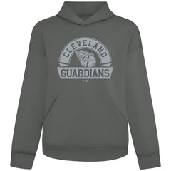 Cleveland Guardians Levelwear Luxe Signature Banner Arch Tri-Blend Hoodie Gray