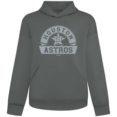 Houston Astros Levelwear Luxe Signature Banner Arch Tri-Blend Hoodie Gray