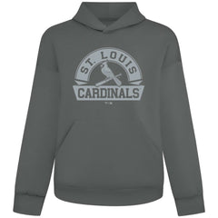 St. Louis Cardinals Levelwear Luxe Signature Banner Arch Tri-Blend Hoodie Gray