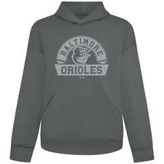 Baltimore Orioles Levelwear Luxe Signature Banner Arch Tri-Blend Hoodie Gray