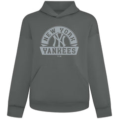 New York Yankees Levelwear Luxe Signature Banner Arch Tri-Blend Hoodie Gray