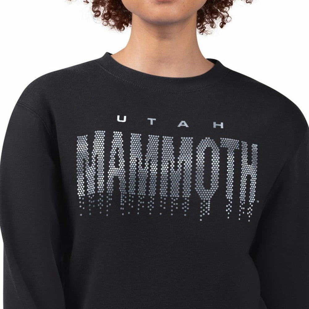 Utah Mammoth G-III 4Her by Carl Banks Women's Metallic Drop Printed Fleece Sweatshirt Black