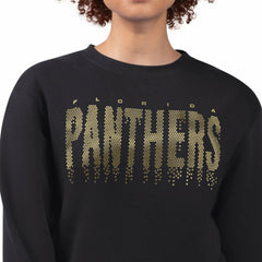 Florida Panthers G-III 4Her by Carl Banks Women's Metallic Drop Printed Fleece Sweatshirt Black