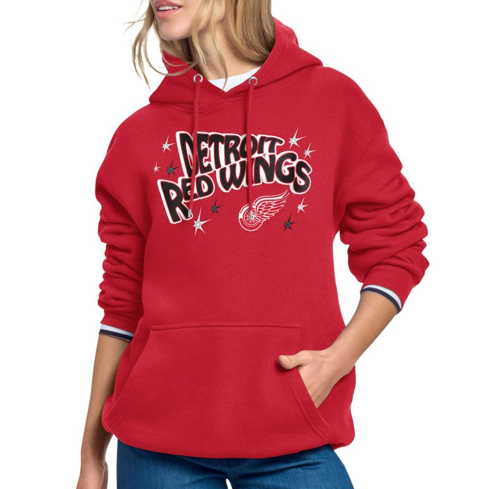 Detroit Red Wings Starter Women's Fireworks Fleece Hoodie Red